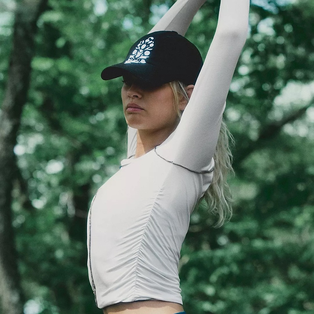 Big Buti Baseball Cap In Black/White